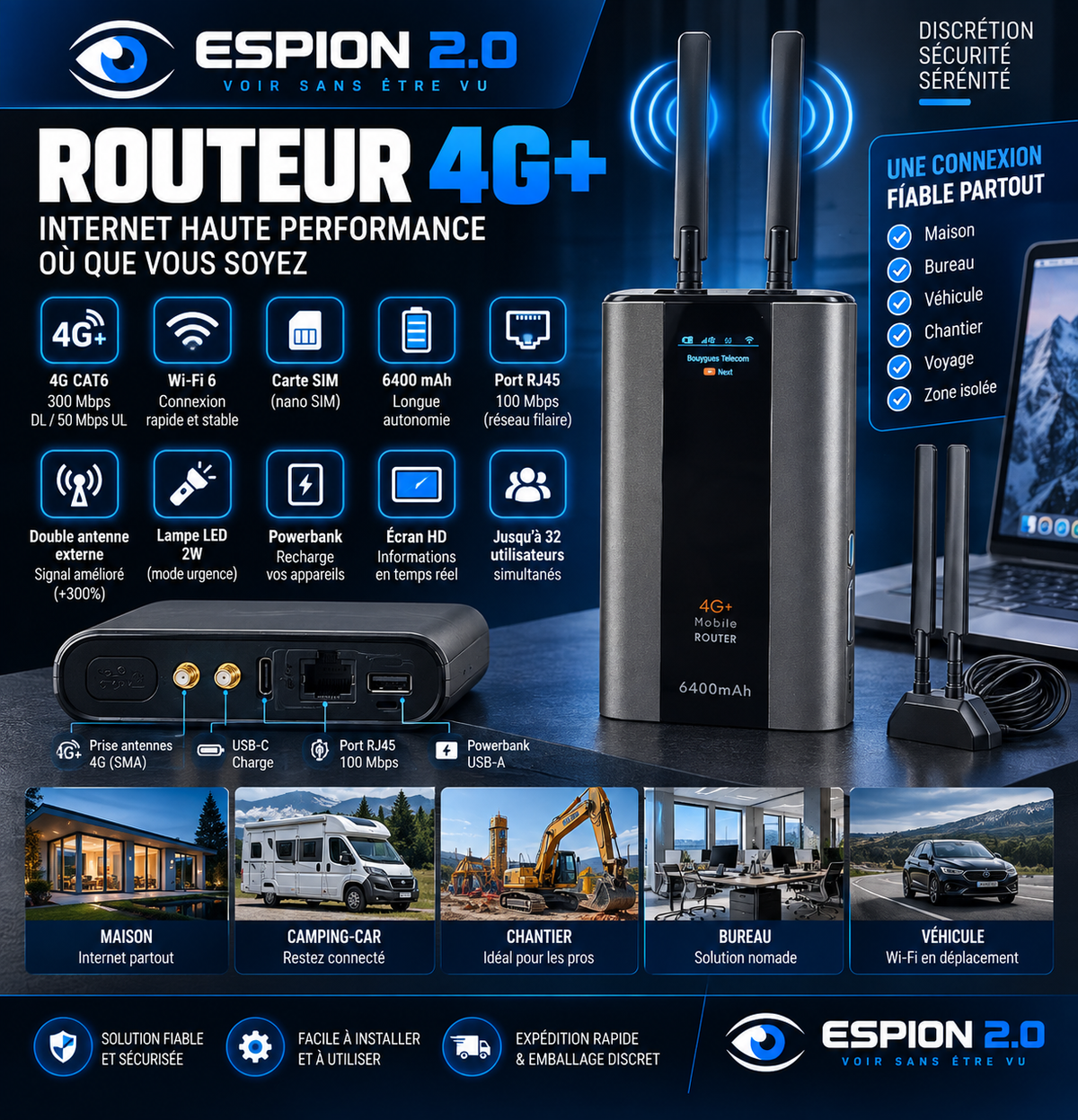 Routeur 4G+ mobile